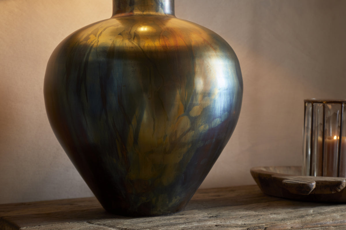 Higala Antique Table Lamp - Burnished Bronze-LAMPS-Nkuku