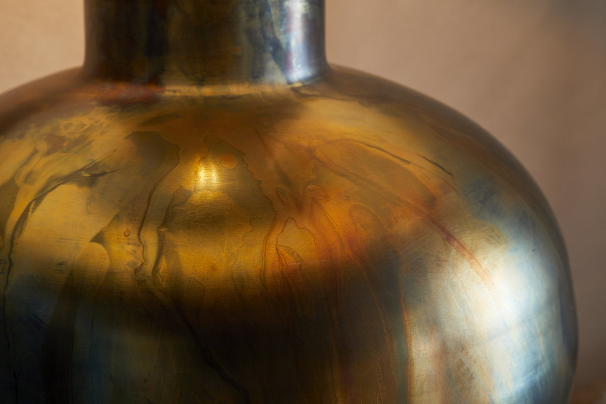Higala Antique Table Lamp - Burnished Bronze-LAMPS-Nkuku