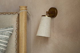 Ame Linen Wall Spot Light - Off White-LIGHTS-Nkuku
