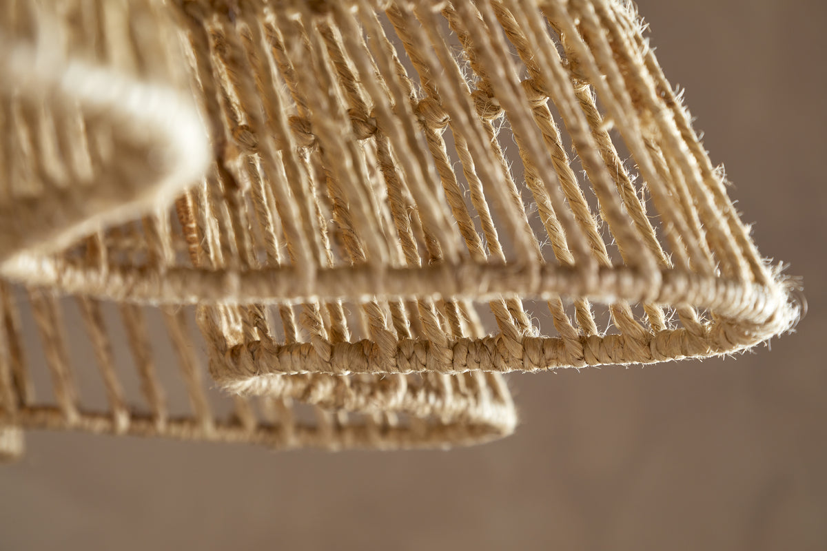 Tudai Woven Jute Pendant - Natural-LIGHTS-Nkuku