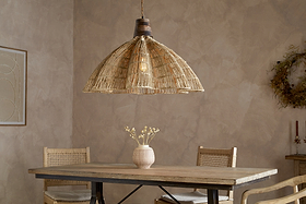 Tudai Woven Jute Pendant - Natural-LIGHTS-Nkuku