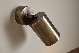 Boni Directional Spot Light - Aged Antique Brass-LIGHTS-Nkuku