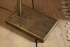 Thenkara Directional Floor Lamp - Antique Brass-LAMPS-Nkuku