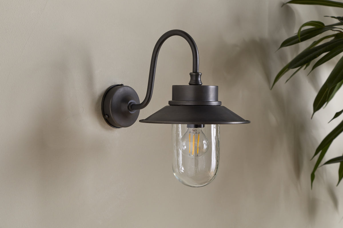Alwar Outdoor Wall Light - Antique Bronze-LIGHTS-Nkuku