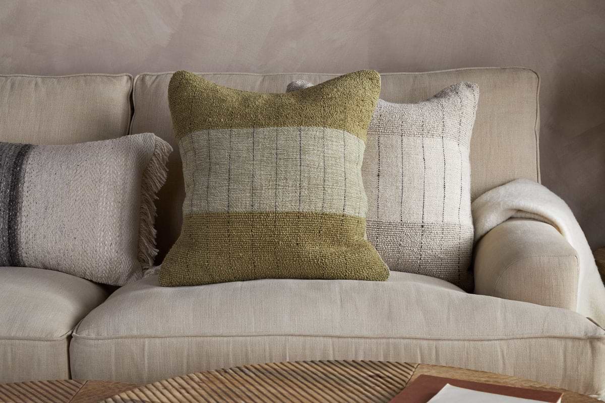 Mayla Cushion Cover - Olive Green - 50 x 50cm-TEXTILES-Nkuku