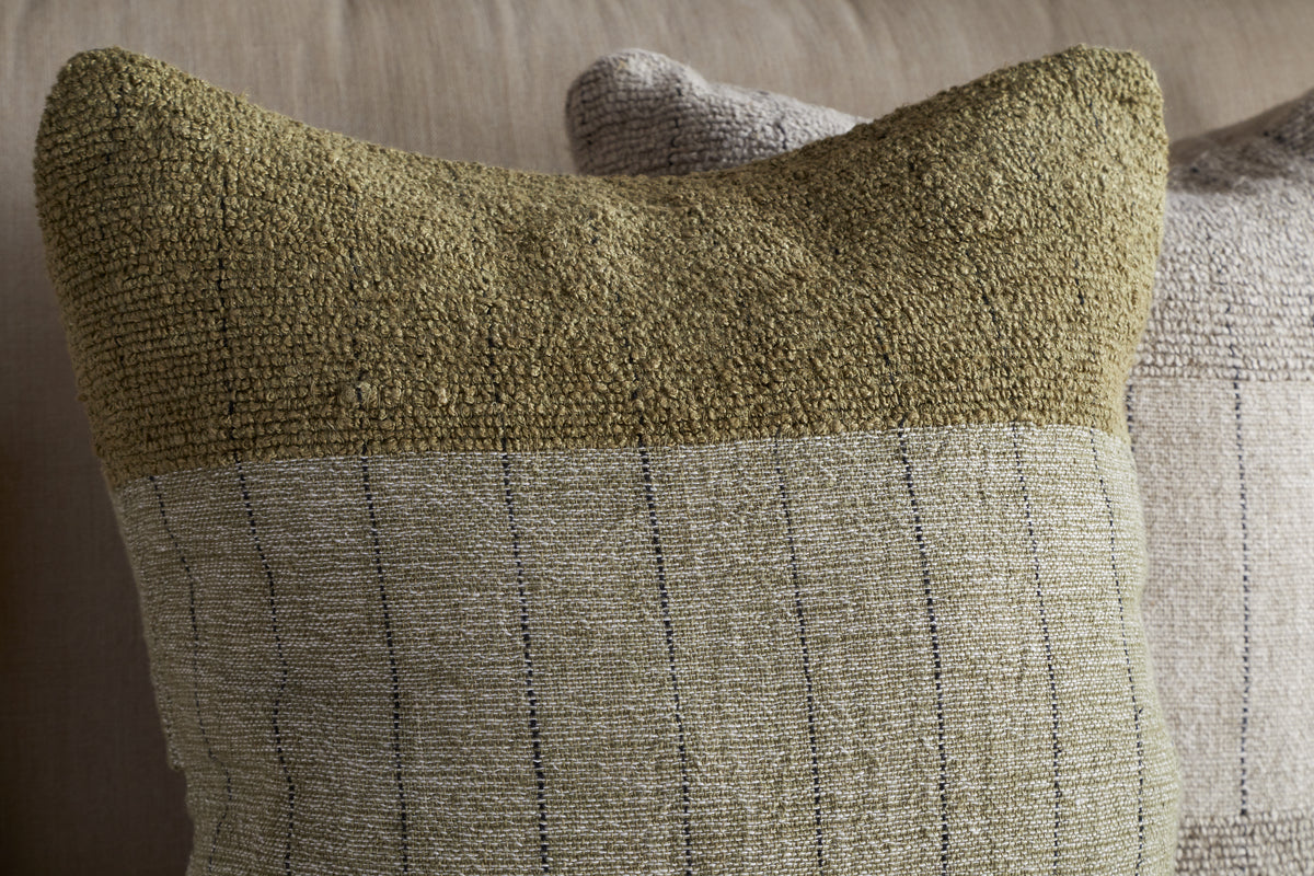 Mayla Cushion Cover - Olive Green - 50 x 50cm-TEXTILES-Nkuku