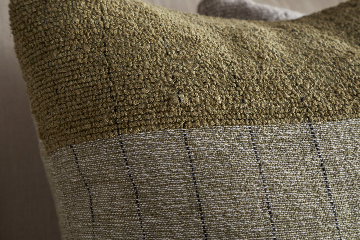Mayla Cushion Cover - Olive Green - 50 x 50cm-TEXTILES-Nkuku