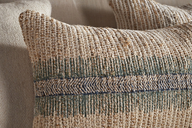 Zairya Jute & Cotton Cushion Cover - Sea Foam-TEXTILES-Nkuku