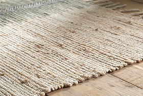 Zairya Jute & Cotton Rug - Sea Foam - 150 x 240cm-RUGS-Nkuku