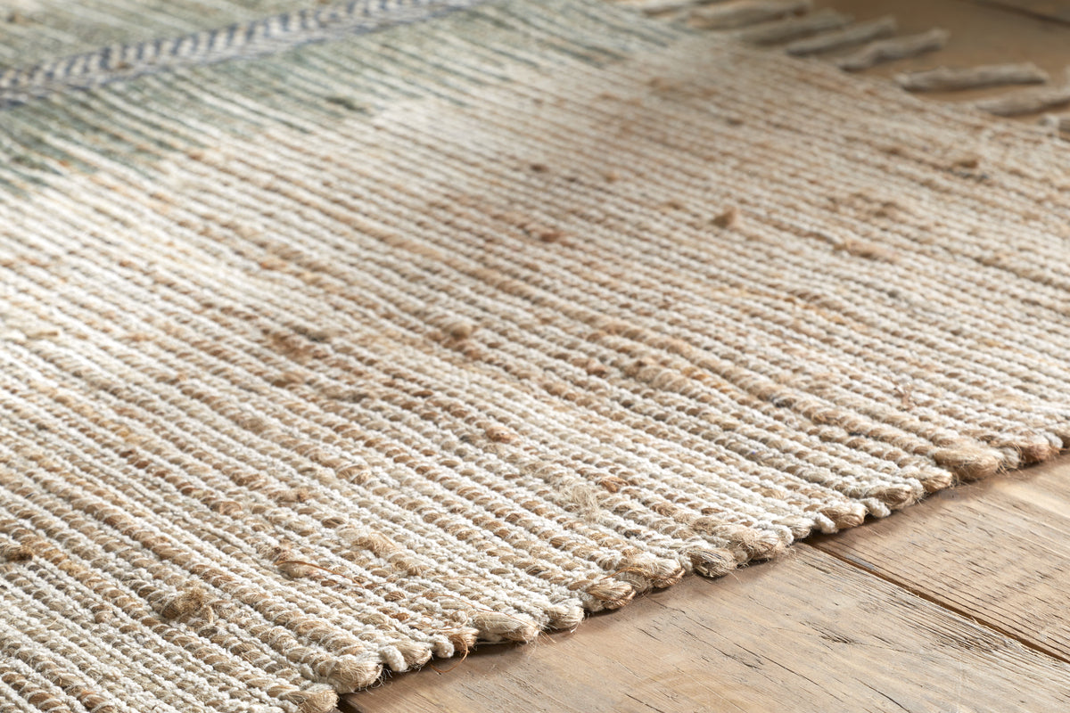 Zairya Jute & Cotton Rug - Sea Foam - 150 x 240cm-RUGS-Nkuku