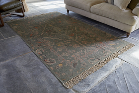 Okuta Jute Heirloom Rug - Olive Green - 150 x 240cm-RUGS-Nkuku