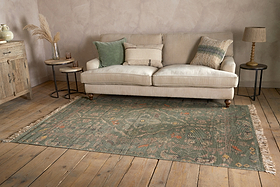 Okuta Jute Heirloom Rug - Olive Green - 150 x 240cm-RUGS-Nkuku