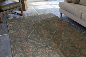 Okuta Jute Heirloom Rug - Olive Green - 150 x 240cm-RUGS-Nkuku