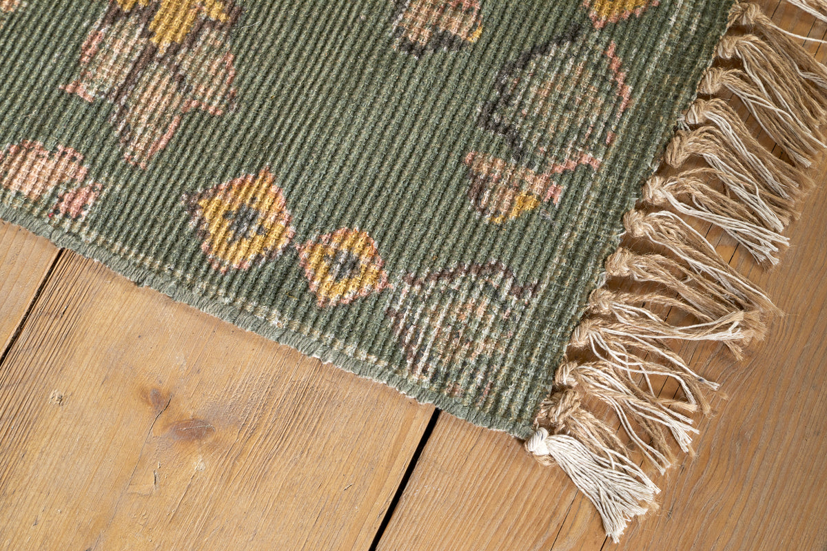 Okuta Jute Heirloom Rug - Olive Green - 150 x 240cm-RUGS-Nkuku