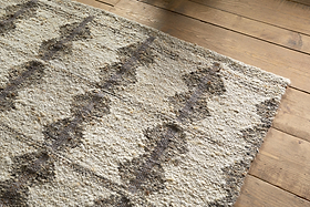 Japandi Handspun Cotton & Wool Rug - Cream & Clay - 150 x 240cm-RUGS-Nkuku