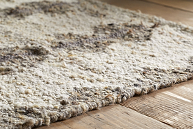 Japandi Handspun Cotton & Wool Rug - Cream & Clay - 150 x 240cm-RUGS-Nkuku