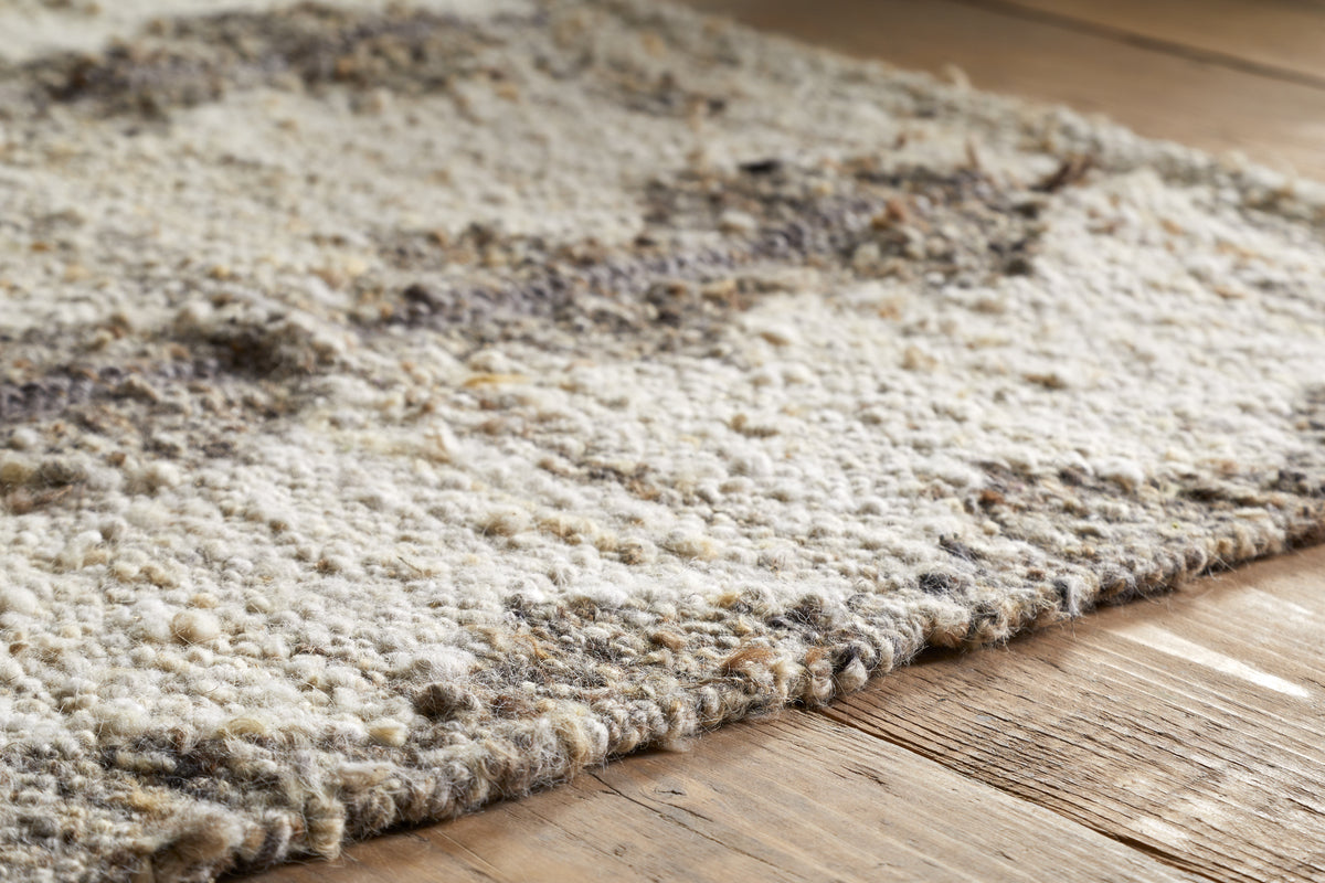 Japandi Handspun Cotton & Wool Rug - Cream & Clay - 150 x 240cm-RUGS-Nkuku