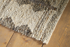 Japandi Handspun Cotton & Wool Rug - Cream & Clay - 150 x 240cm-RUGS-Nkuku