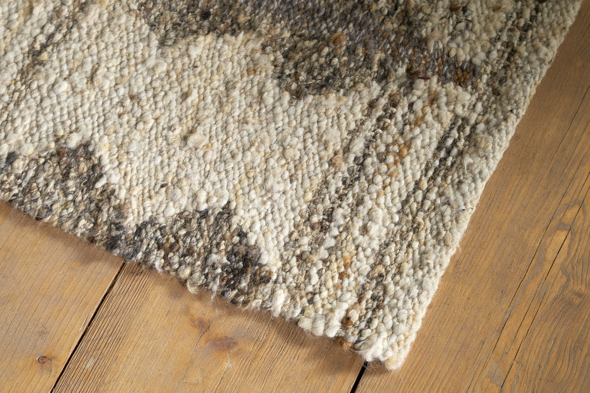 Japandi Handspun Cotton & Wool Rug - Cream & Clay - 150 x 240cm-RUGS-Nkuku