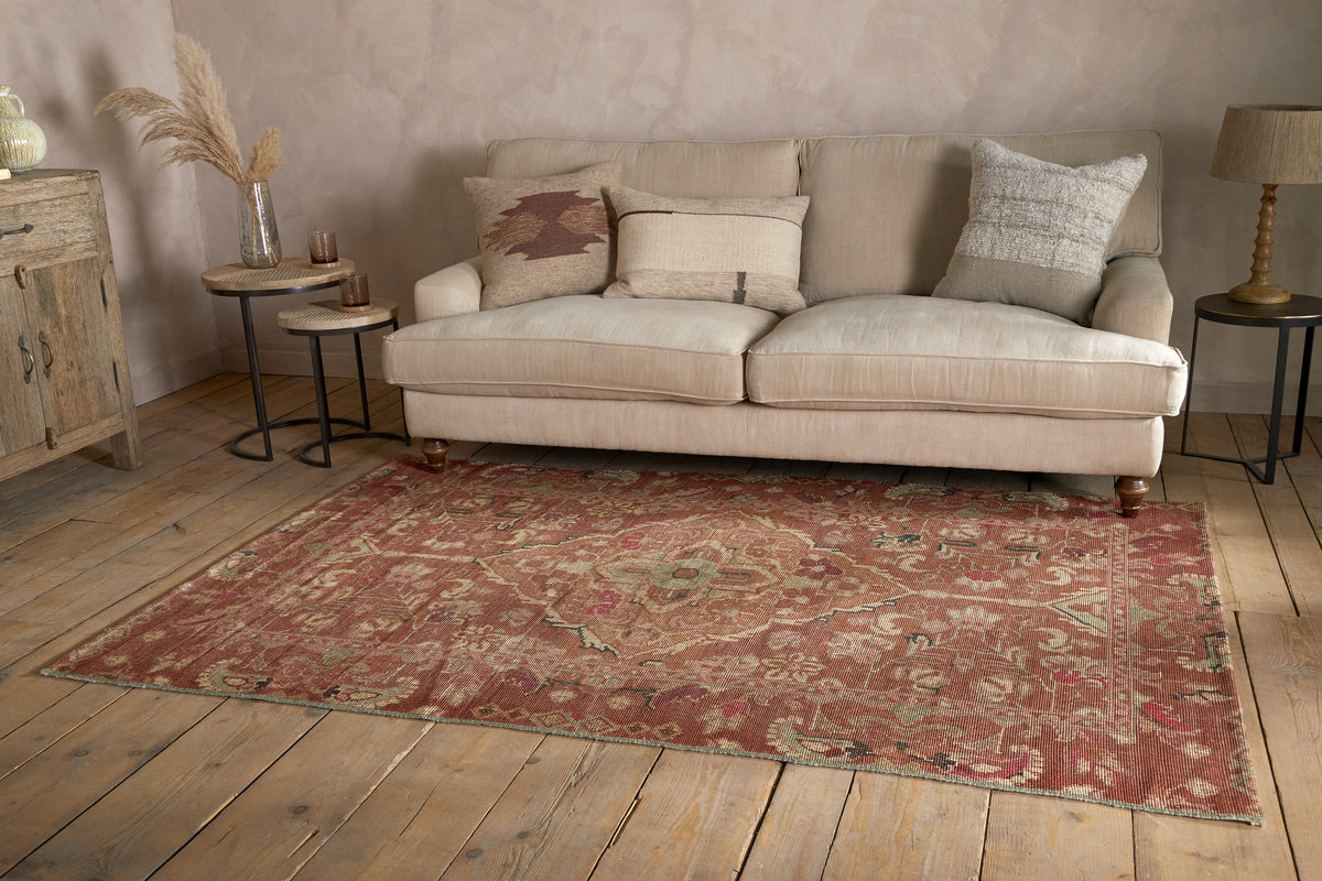 Ikowe Recycled PET Rug - Tonal Red - 150 x 240cm-RUGS-Nkuku