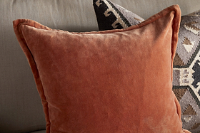 Menmai Velvet Cushion Cover - Cinnamon - 50 x 50cm-TEXTILES-Nkuku