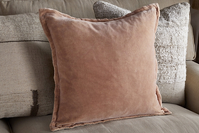 Menmai Velvet Cushion Cover - Dusty Pink - 50 x 50cm-TEXTILES-Nkuku