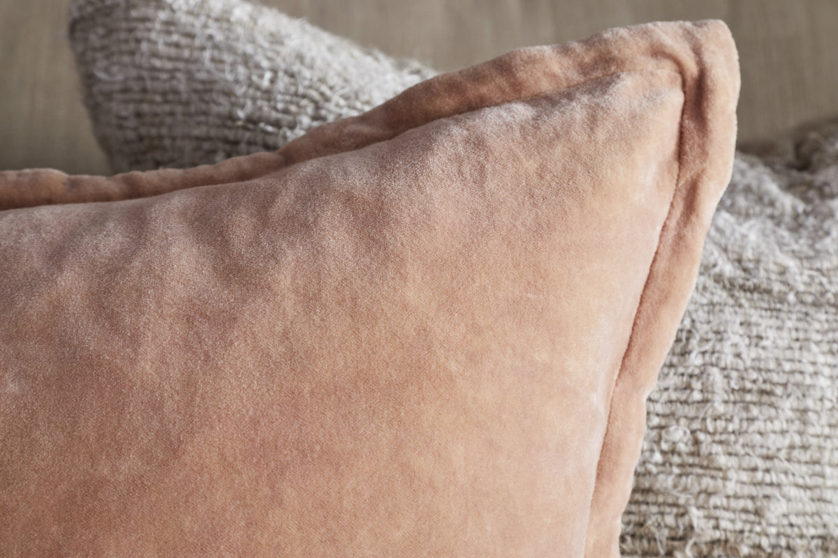 Menmai Velvet Cushion Cover - Dusty Pink - 50 x 50cm-TEXTILES-Nkuku