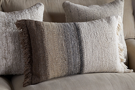 Icai Ombre Cushion Cover - Mocha - 60 x 40cm-TEXTILES-Nkuku