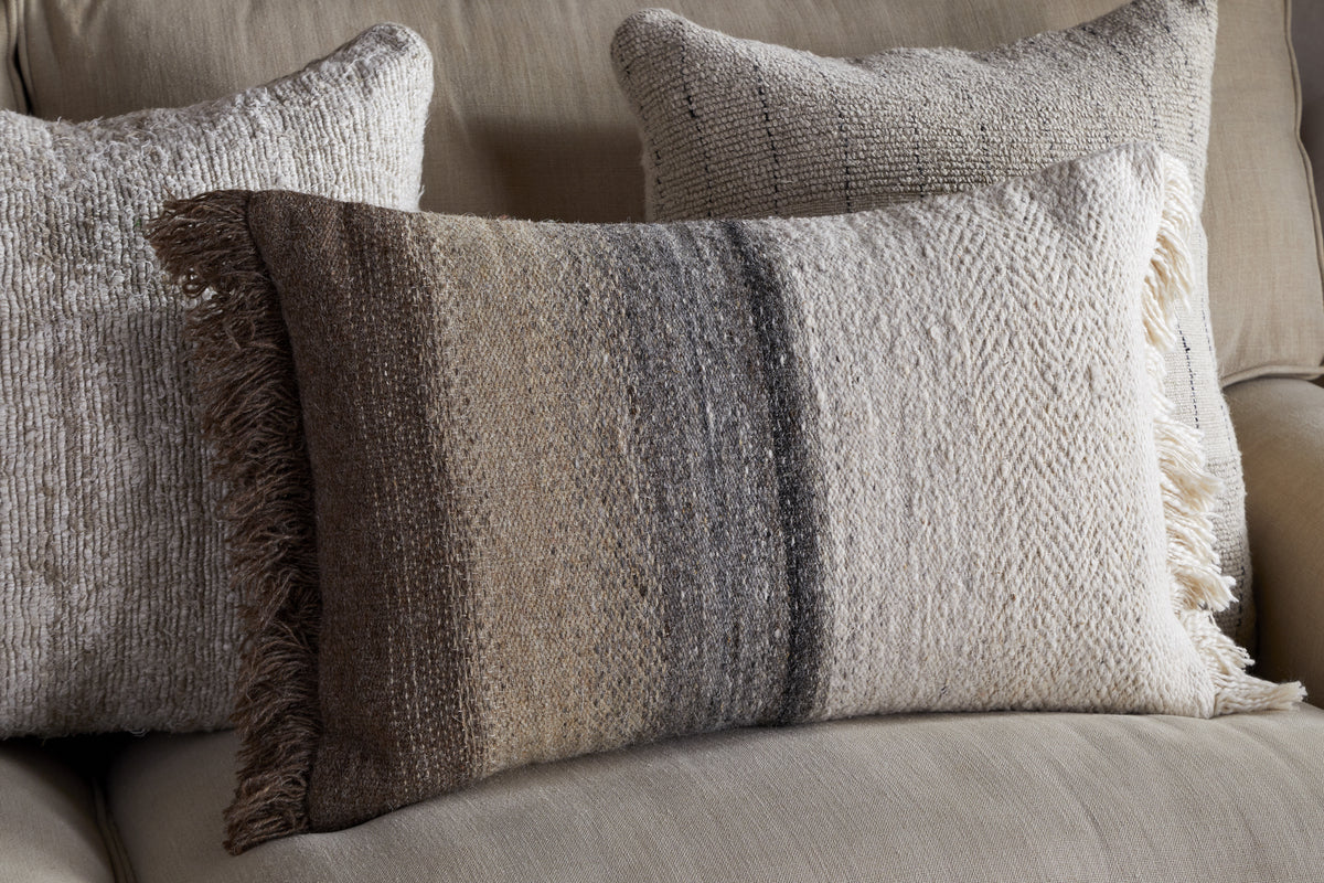 Icai Ombre Cushion Cover - Mocha - 60 x 40cm-TEXTILES-Nkuku