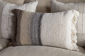 Icai Ombre Cushion Cover - Mocha - 60 x 40cm-TEXTILES-Nkuku