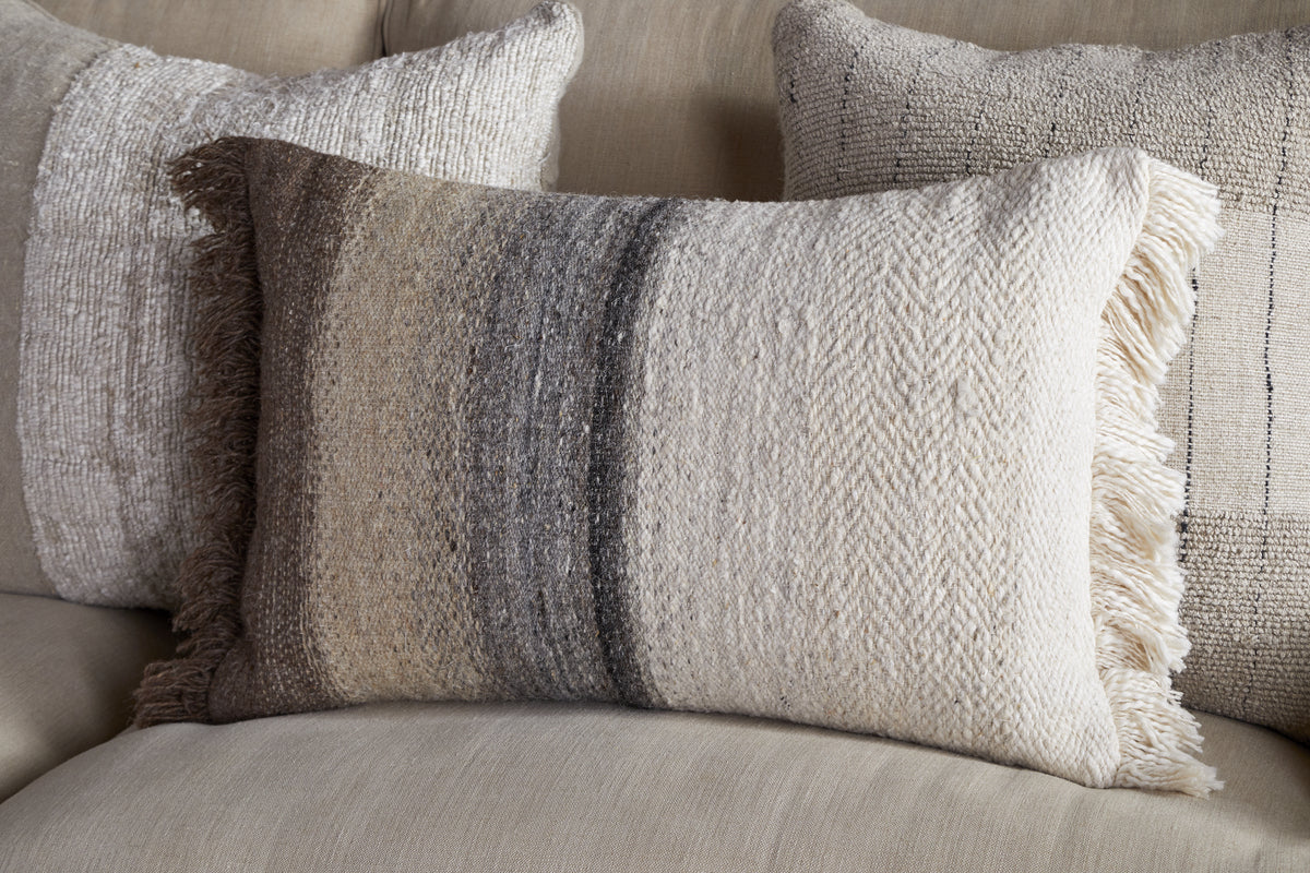 Icai Ombre Cushion Cover - Mocha - 60 x 40cm-TEXTILES-Nkuku