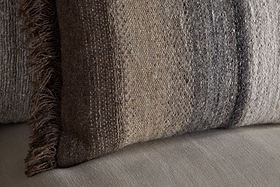 Icai Ombre Cushion Cover - Mocha - 60 x 40cm-TEXTILES-Nkuku