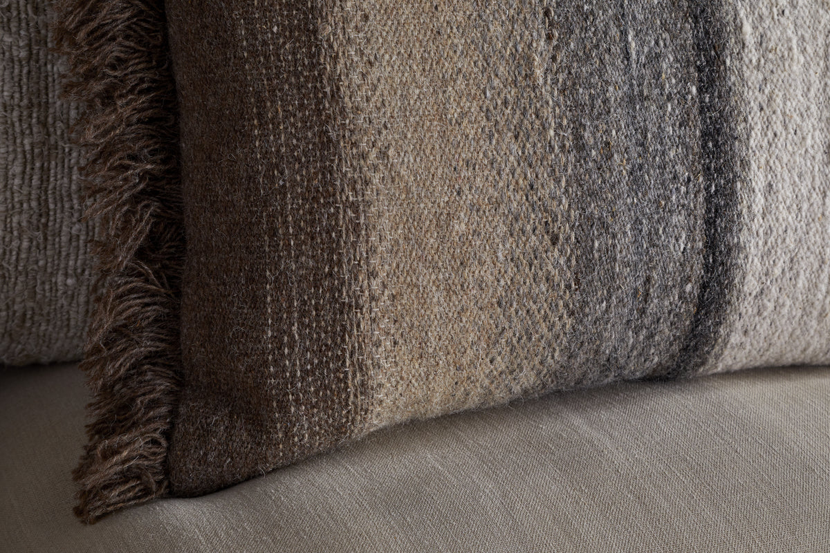 Icai Ombre Cushion Cover - Mocha - 60 x 40cm-TEXTILES-Nkuku