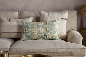 Selyo Tapestry Cushion Cover - Green - 60 x 40cm-TEXTILES-Nkuku