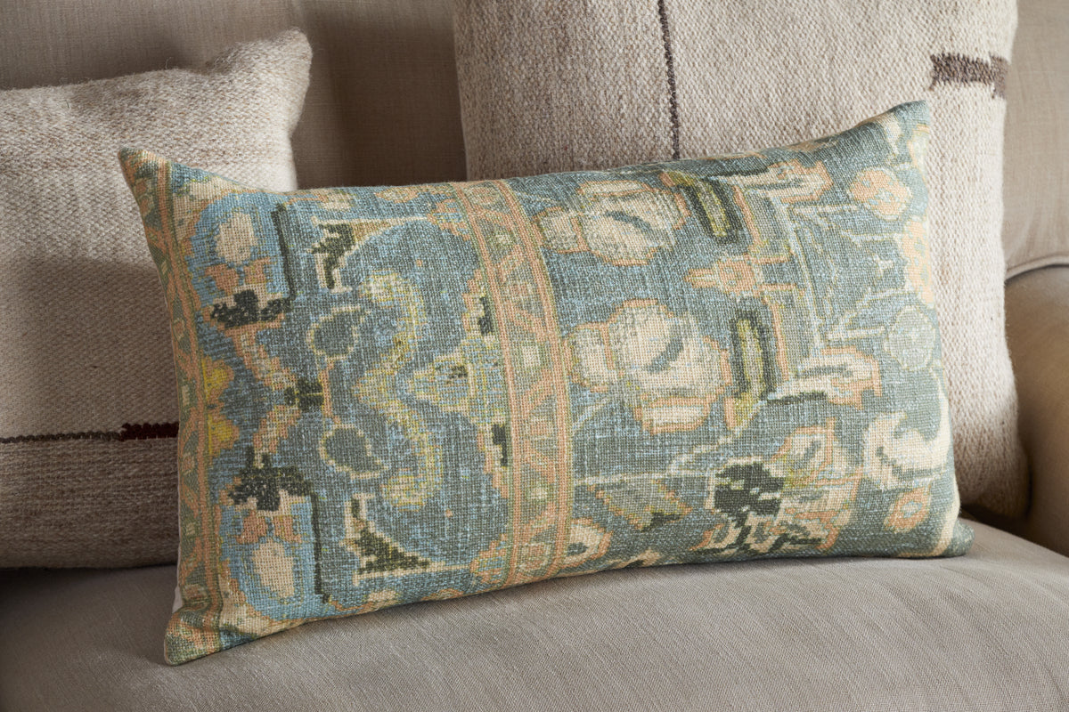 Selyo Tapestry Cushion Cover - Green - 60 x 40cm-TEXTILES-Nkuku
