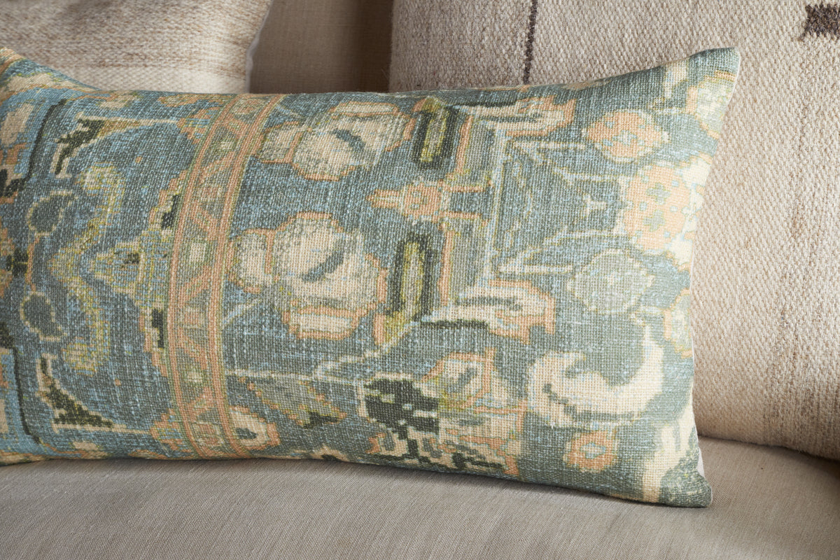 Selyo Tapestry Cushion Cover - Green - 60 x 40cm-TEXTILES-Nkuku