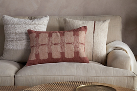Akki Wool & Cotton Cushion Cover - Dusty Pink - 60 x 40cm-TEXTILES-Nkuku
