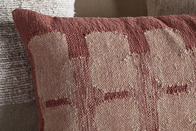 Akki Wool & Cotton Cushion Cover - Dusty Pink - 60 x 40cm-TEXTILES-Nkuku