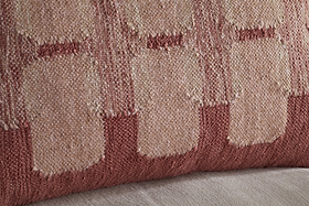 Akki Wool & Cotton Cushion Cover - Dusty Pink - 60 x 40cm-TEXTILES-Nkuku