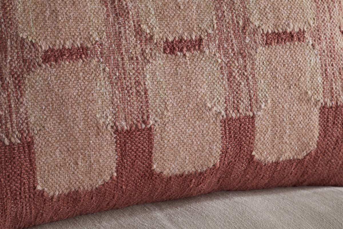 Akki Wool & Cotton Cushion Cover - Dusty Pink - 60 x 40cm-TEXTILES-Nkuku