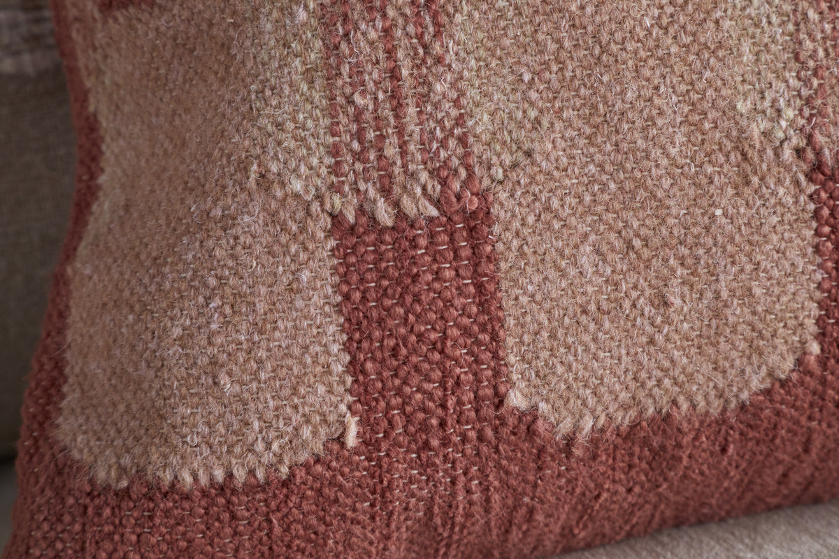 Akki Wool & Cotton Cushion Cover - Dusty Pink - 60 x 40cm-TEXTILES-Nkuku