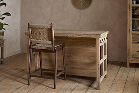 Tivu Reclaimed Wood Kitchen Island - Natural-STORAGE FURNITURE-Nkuku