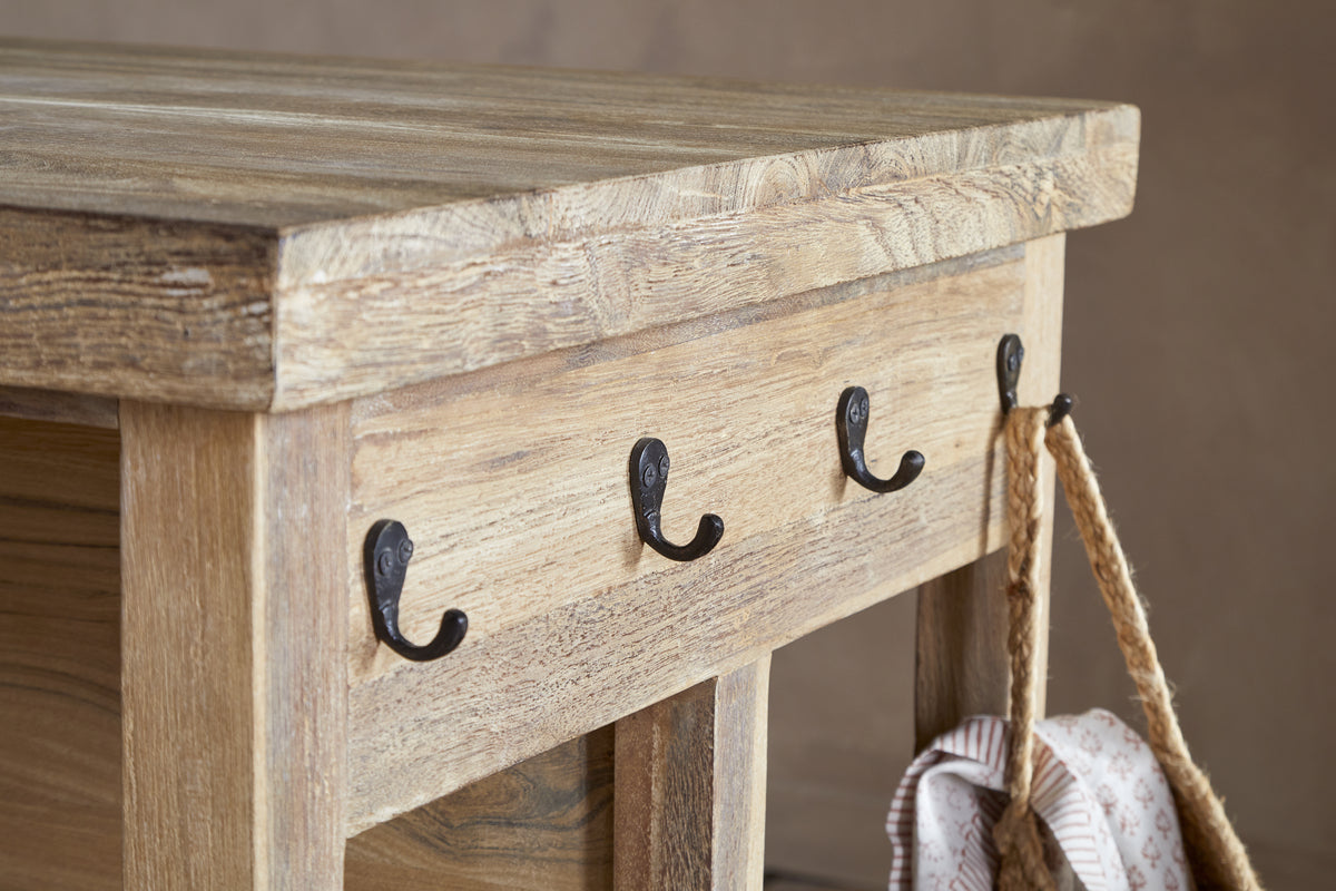 Tivu Reclaimed Wood Kitchen Island - Natural-STORAGE FURNITURE-Nkuku