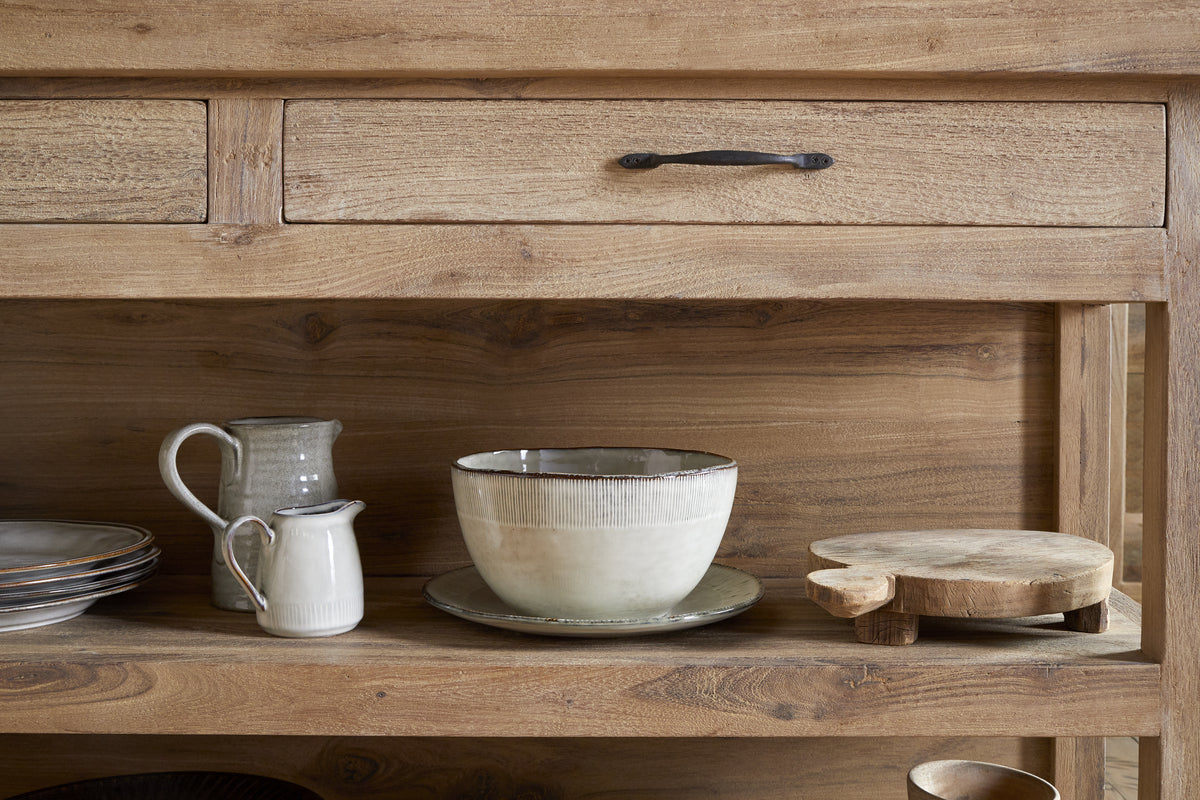 Tivu Reclaimed Wood Kitchen Island - Natural-STORAGE FURNITURE-Nkuku