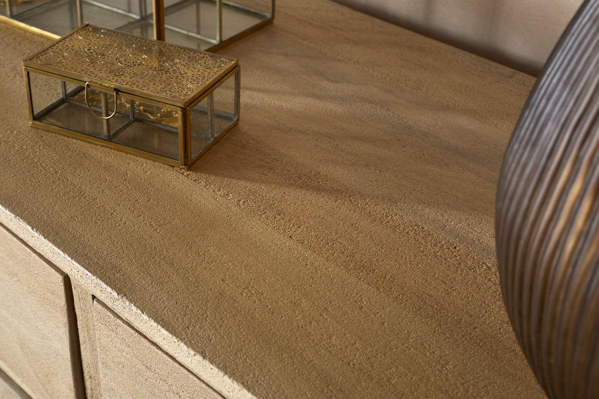 Sri Mango Wood Chest of Drawers - Natural-BEDROOM FURNITURE-Nkuku