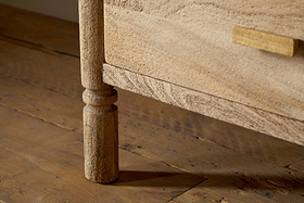 Sri Mango Wood Chest of Drawers - Natural-BEDROOM FURNITURE-Nkuku