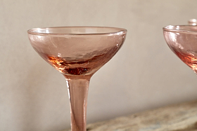 Yala Hammered Champagne Coupe - Dusty Terracotta - (Set of 4)