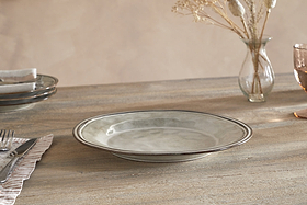 Pedra Dinner Plate - Pewter-TABLEWARE-Nkuku