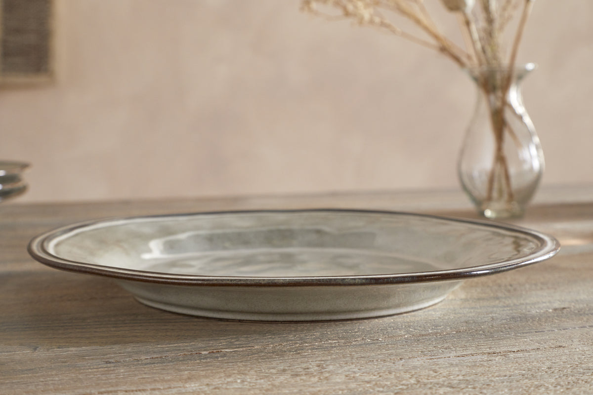 Pedra Dinner Plate - Pewter-TABLEWARE-Nkuku