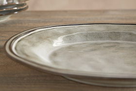 Pedra Dinner Plate - Pewter-TABLEWARE-Nkuku